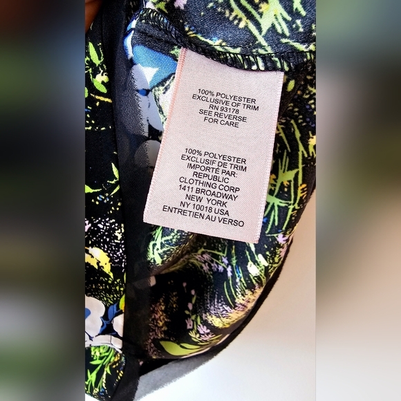 Phylosophy Republic Clothing Floral Sleeveless Top Black Size XS - Picture 5 of 6